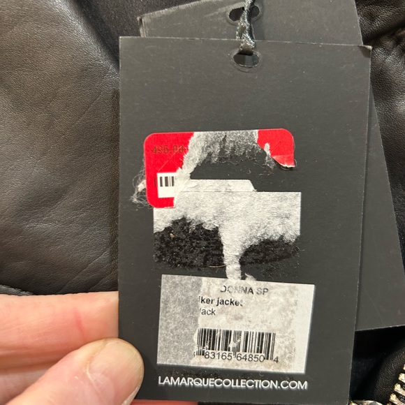 LAMARQUE Black Leather Biker Jacket - Picture 7 of 8